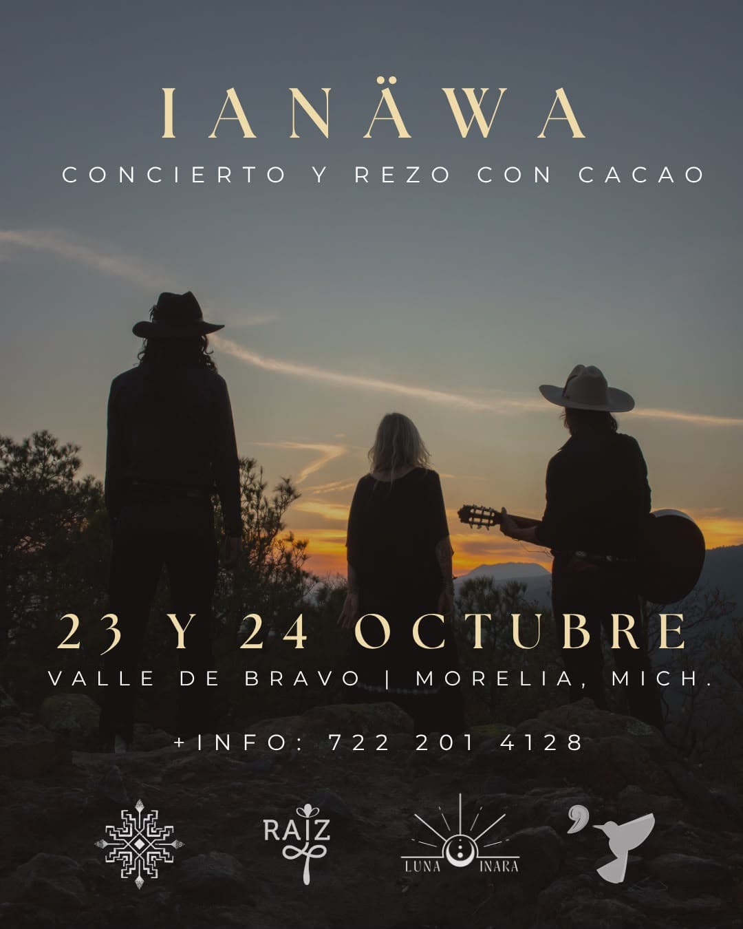 Ianäwa — Concierto y rezo con cacao. 23 y 24 de octubre, Valle de Bravo | Morelia, Mich.